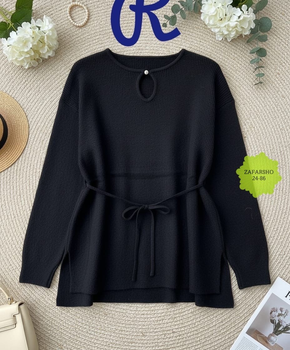 модный джемпер,свитер джемпер,трикотажный свитер,кофта женская,свитер с завязками