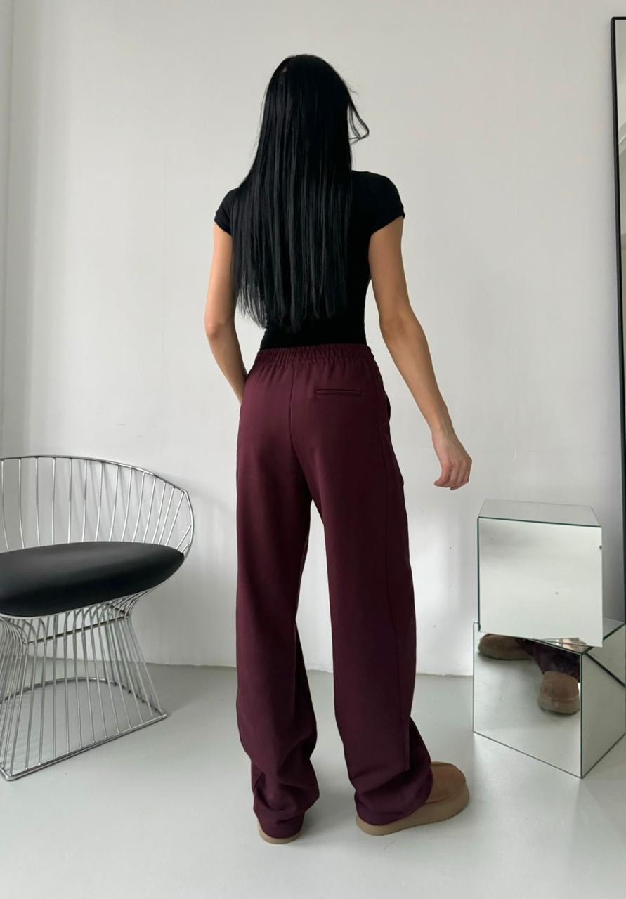 широкие брюки,брюки спортивные,бордовые брюки,штаны широкие,модные брюки палаццо