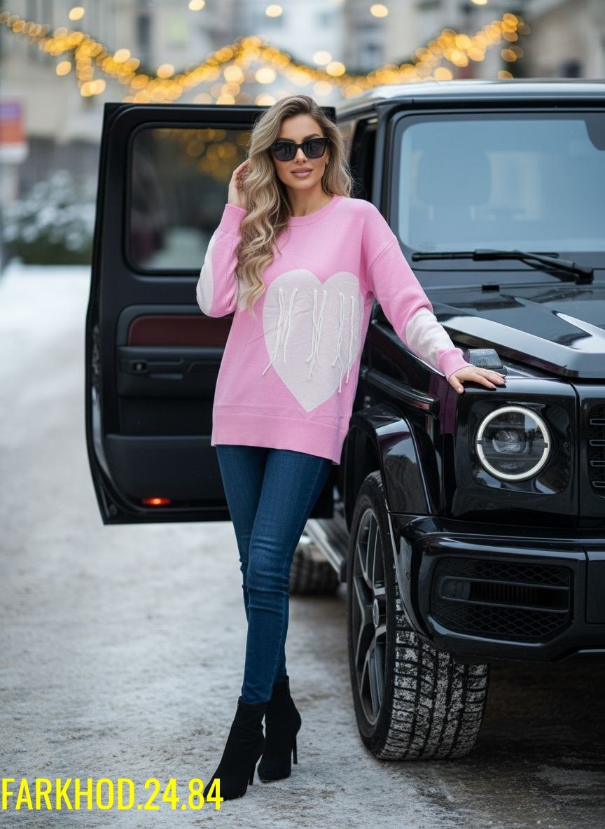 свитер удлиненная,модные свитера,свитера женские,свитер с сердцем,вязаные свитера