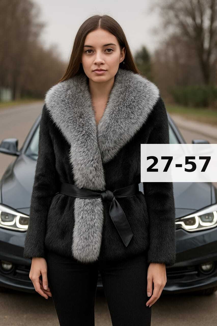 норковая шуба с чернобуркой,шуба из натурального меха,шуба женская,норковая шуба,шуба короткая