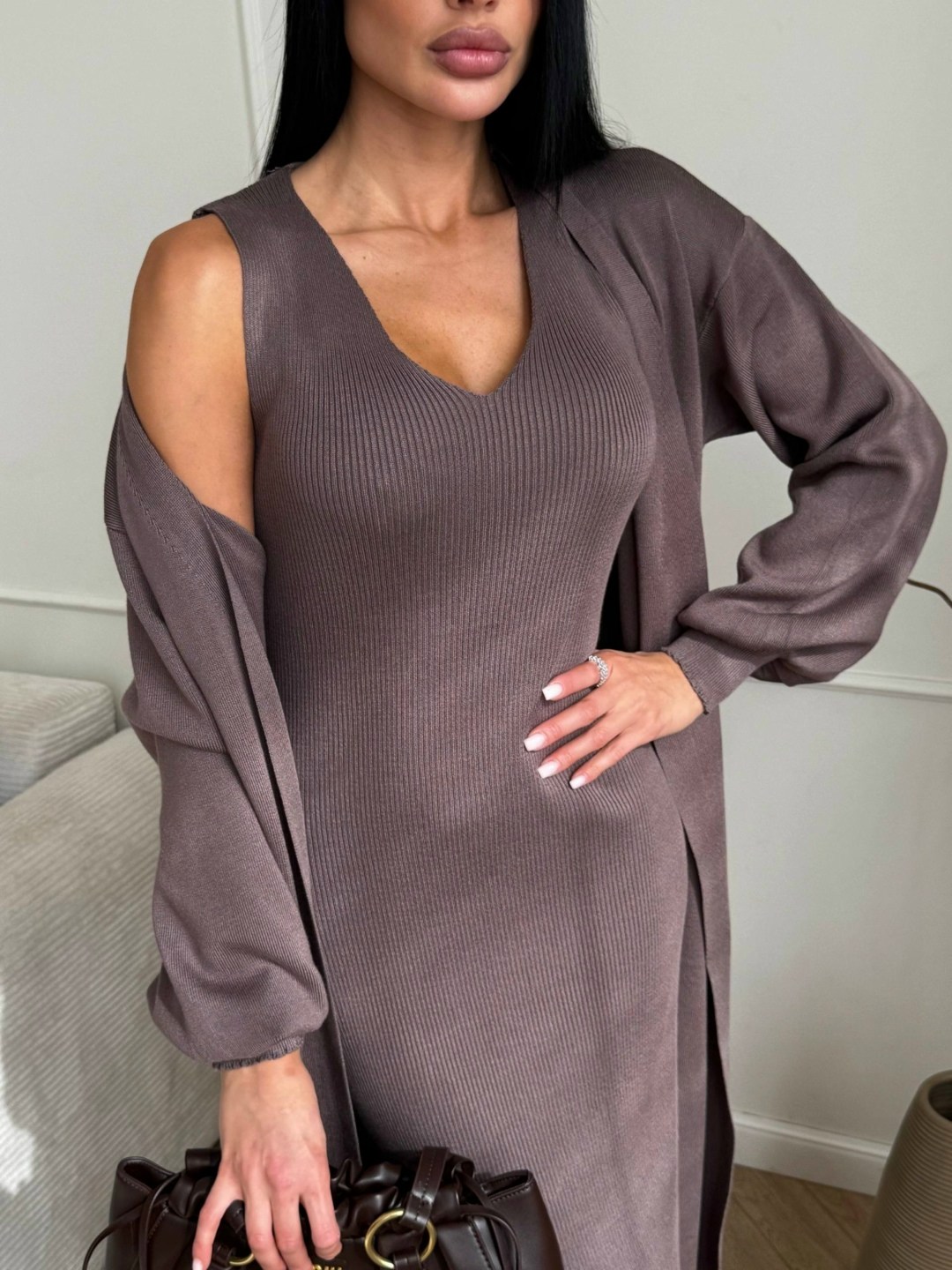 комплект кардиган,вязаные платья,платье кардиган,платье лапша с кардиганом,кардиган