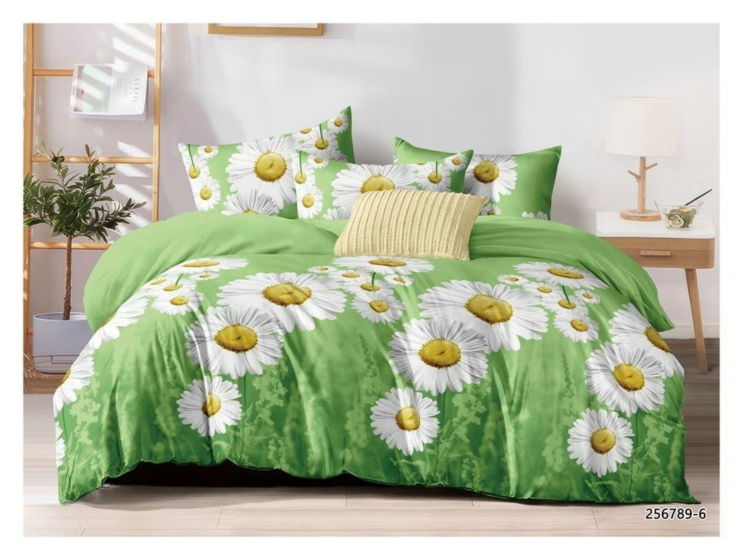 постельное белье комплект,комплект постельного белье евро,постельного белья,комплект двуспального постельного белья,кпб ромашки (1.5 -сп)