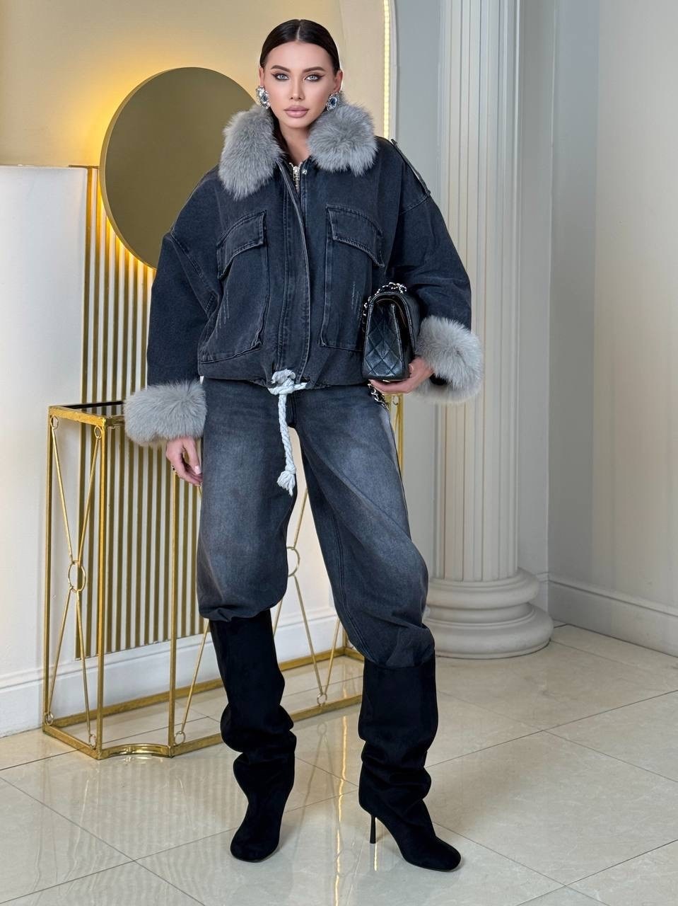 джинсовая куртка с мехом,женская джинсовая куртка с мехом,джинсовая куртка с меховым воротником,куртка с мехом,джинсовая куртка