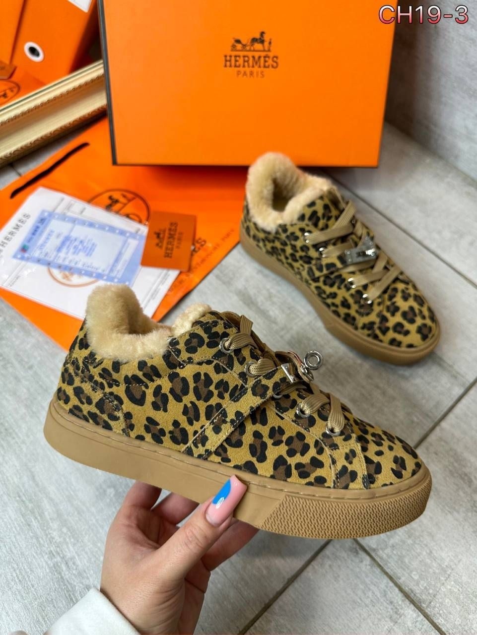 ,кеды hermes,кеды с натуральным мехом hermes,кеды леопардовые,женские кеды