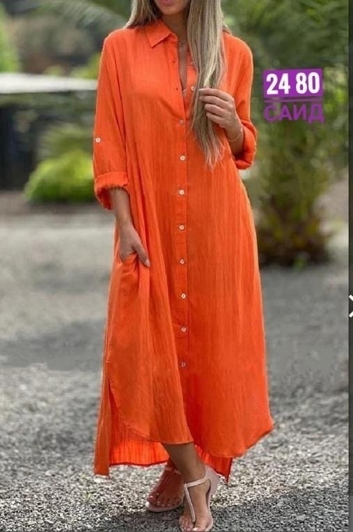 длинное платье рубашка,легкое платье рубашка,женское платье рубашка,платье рубашка свободного кроя,платье рубашка из хлопка и льна