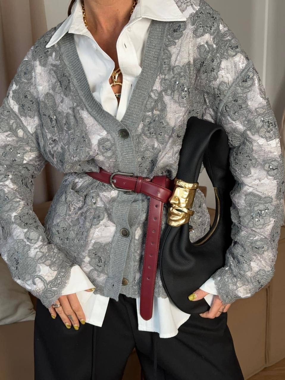 трикотажный костюм,костюм с брюками,костюм стильный,брючный комплект,серый кардиган