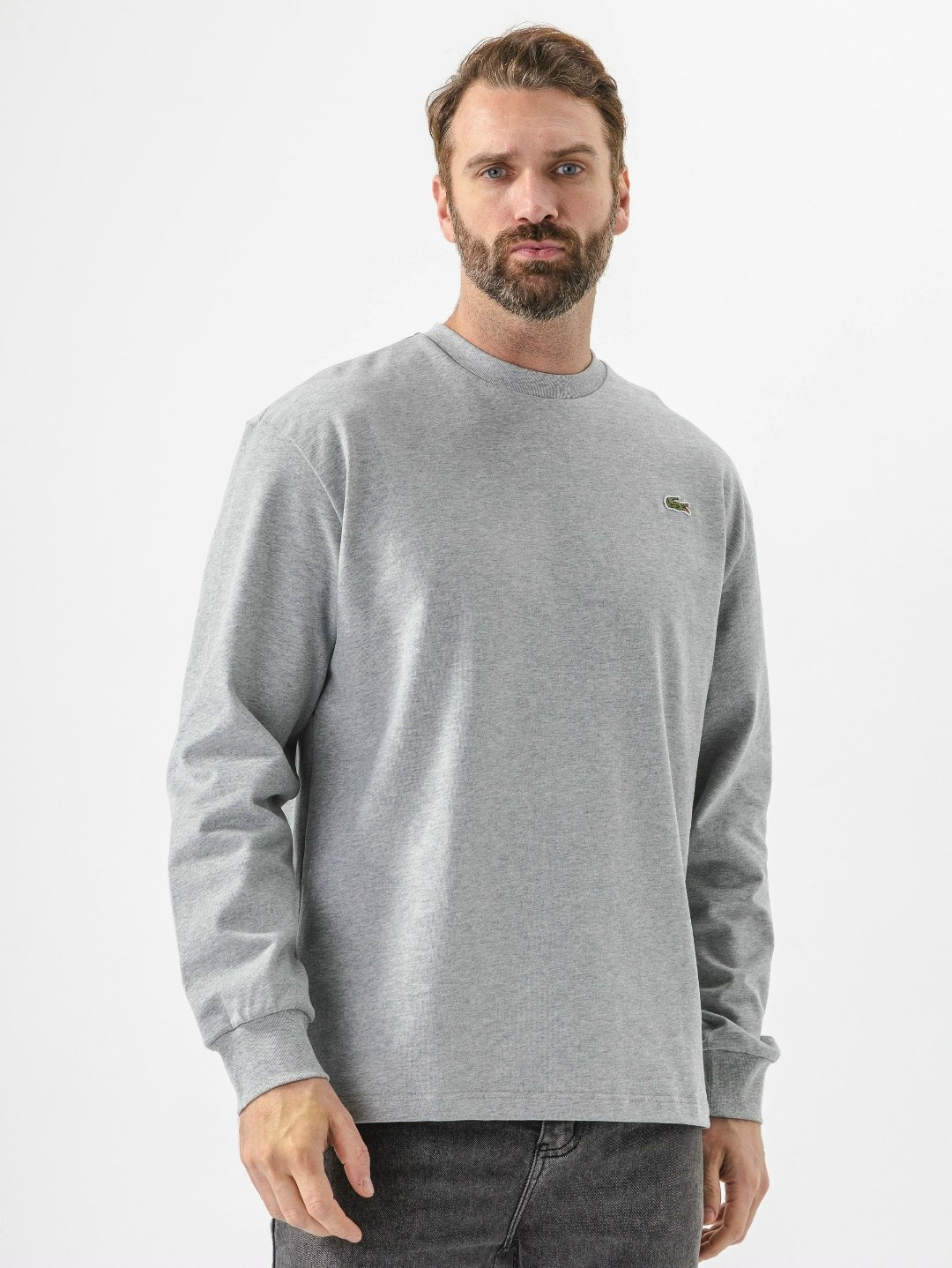 лонгслив лакост,лонгслив lacoste,лонгслив lacoste лонгслив,мужские свитшоты,серый лонгслив