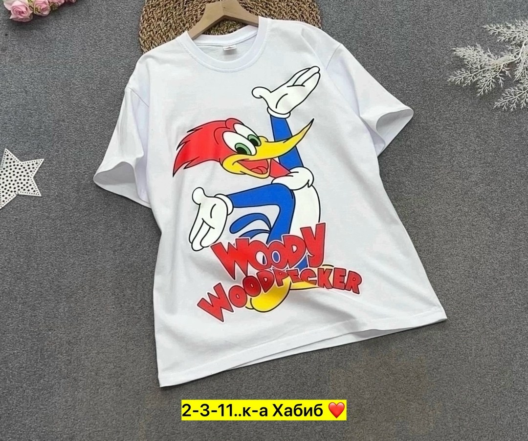 детская футболка,футболки оверсайз,футболки модные,футболка дятел вуди,футболка черная детская