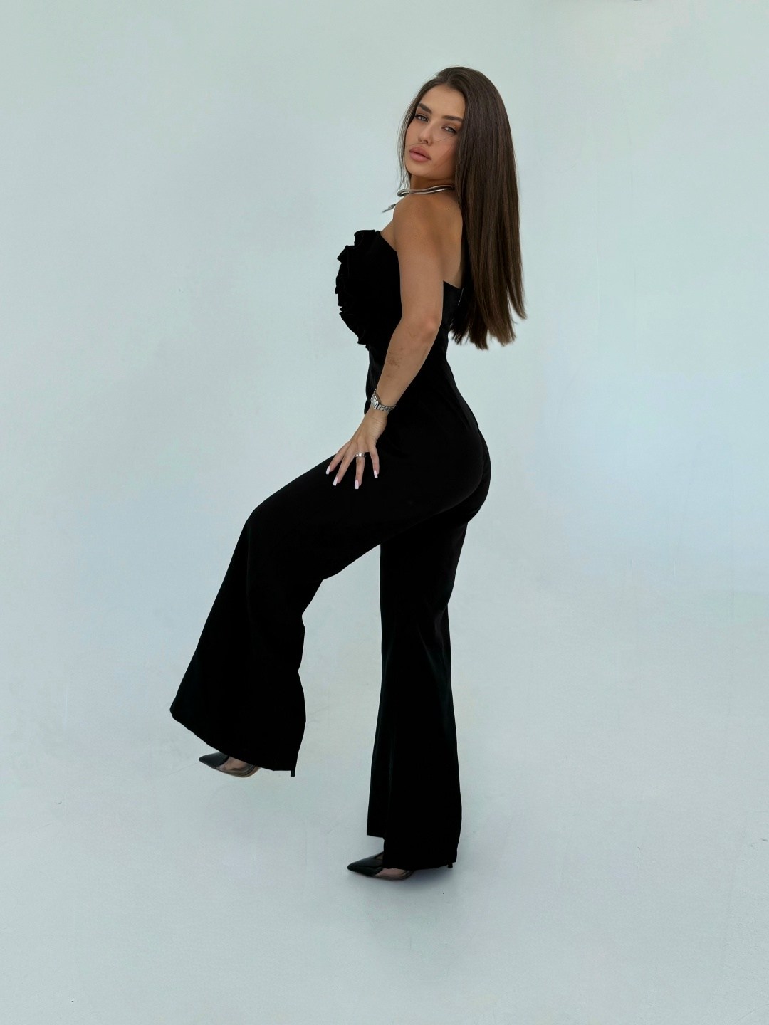 вечерние комбинезоны,женские комбинезоны,чёрный комбинезон,брючный комбинезон,комбинезон женский вечерний
