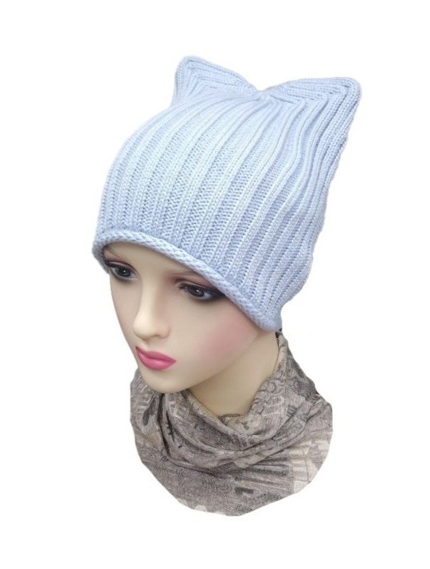 шапка с кошачьими ушками,шапка с ушками,вязаная шапка с ушками,вязаная шапка с кошачьими ушками,шапка вязаная с ушками женская