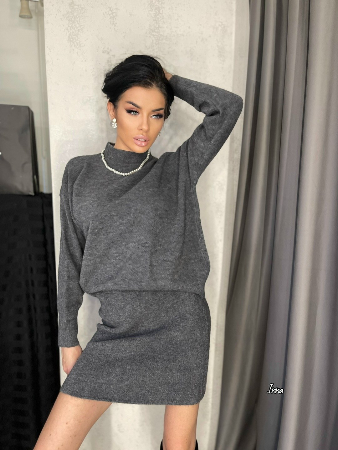 трикотажные костюмы,костюм женский синий,костюм с юбкой,трикотажное платье,платье теплое нарядное