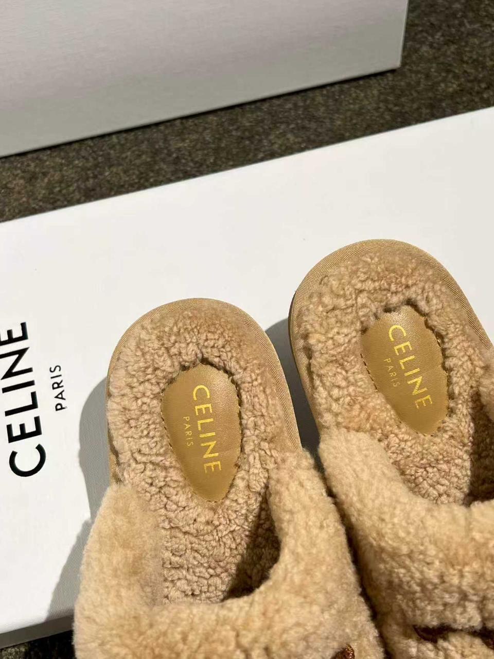 тапочки celine,тапки меховые,тапочки женские,меховые тапочки,модные тапочки