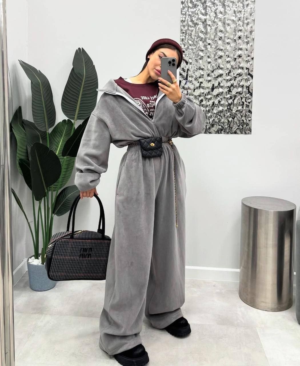 женские комбинезоны,комбинезон серый,комбинезон на флисе,флисовые комбинезоны,комбинезон женский на флисе