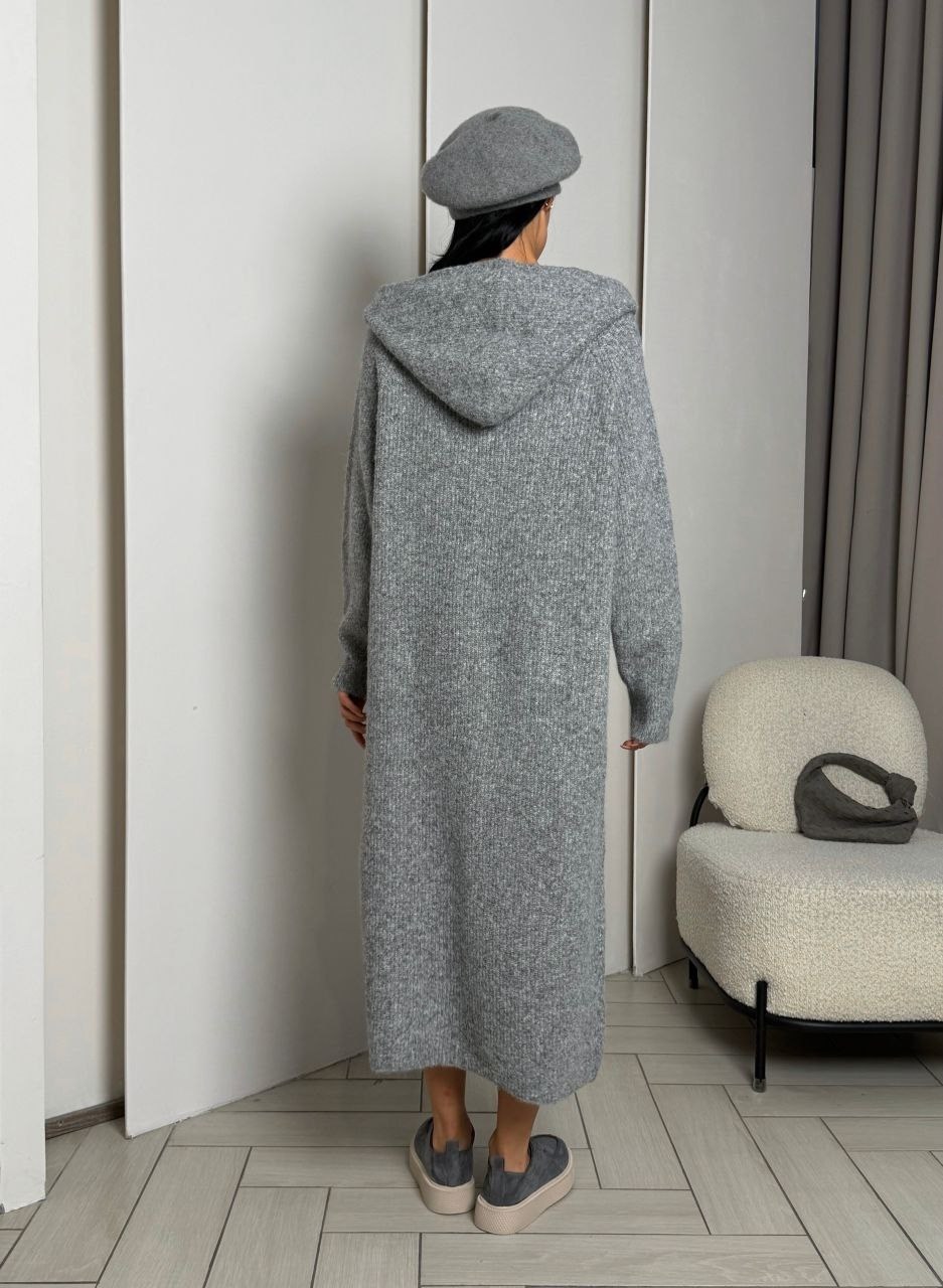 платье с капюшоном трикотажное,платье с капюшоном,теплое платье с капюшоном,трикотажное платье,длинное вязаное платье