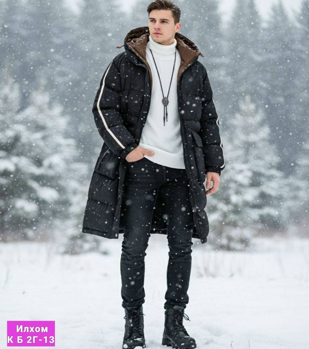 пуховик с капюшоном,куртка зимняя длинная с капюшоном пуховик,куртка зимняя,мужские пуховики,мужской длинный пуховик