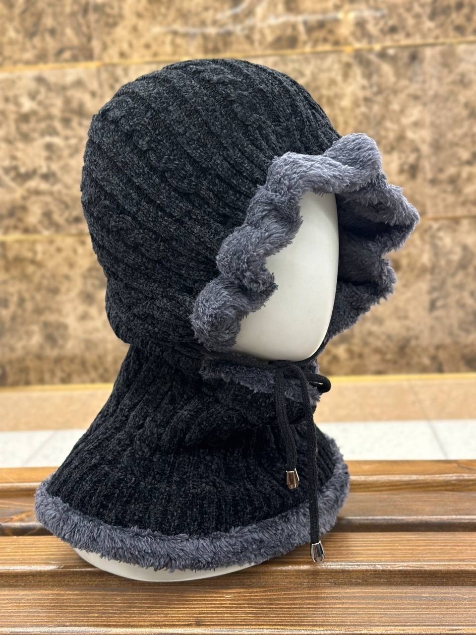 балаклава вязаная,капюшон капор,вязаный капор,шапка капор,шапка зимняя вязаная