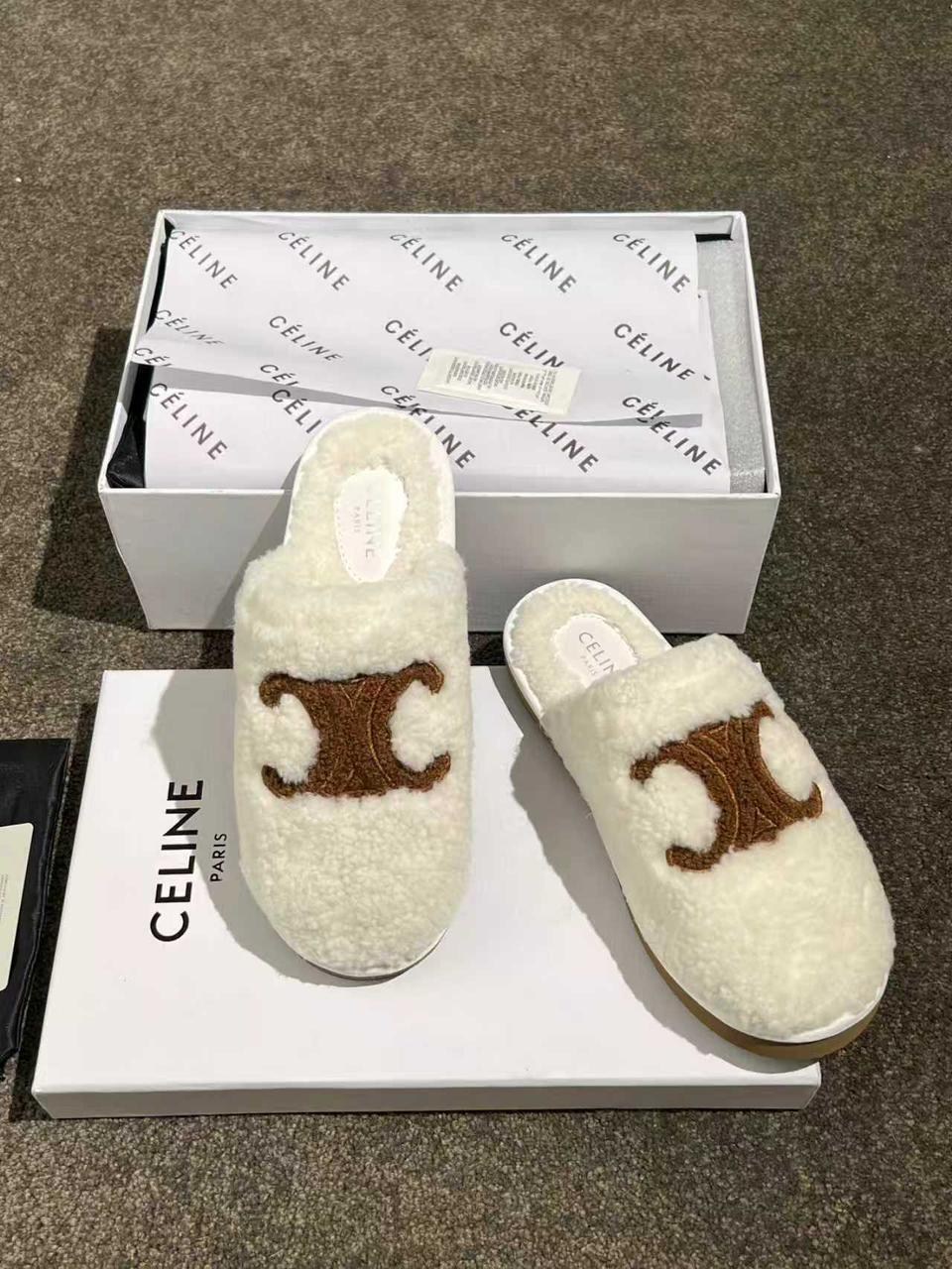 тапочки женские,тапочки celine,тапочки меховые,модные тапочки,тапки меховые