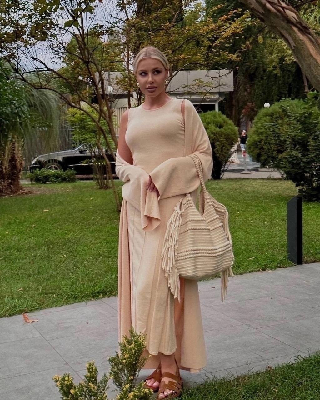 платье накидка,элегантные наряды,платье лапша с кардиганом,трикотажное платье,костюм платье с кардиганом