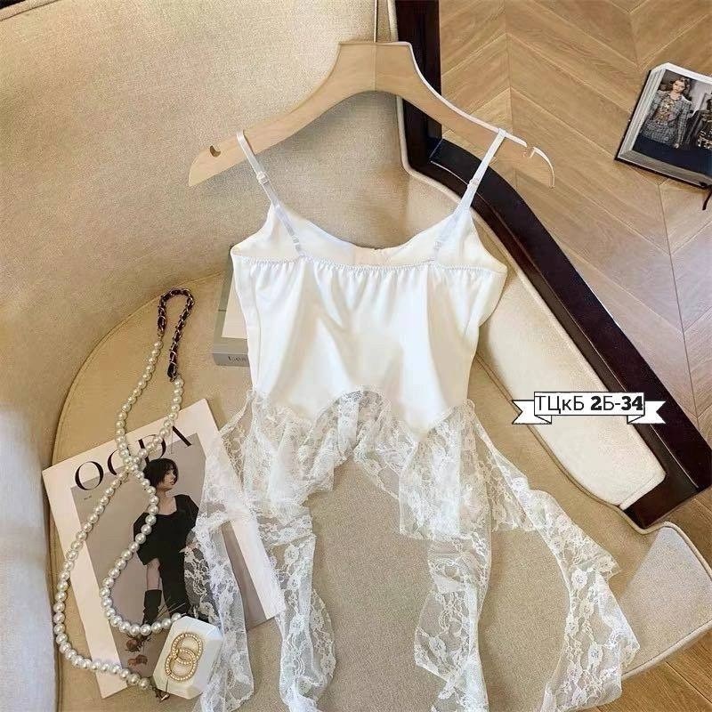 майка с кружевами,кружевная майка,корейские стиль,модный топ,одежда топ