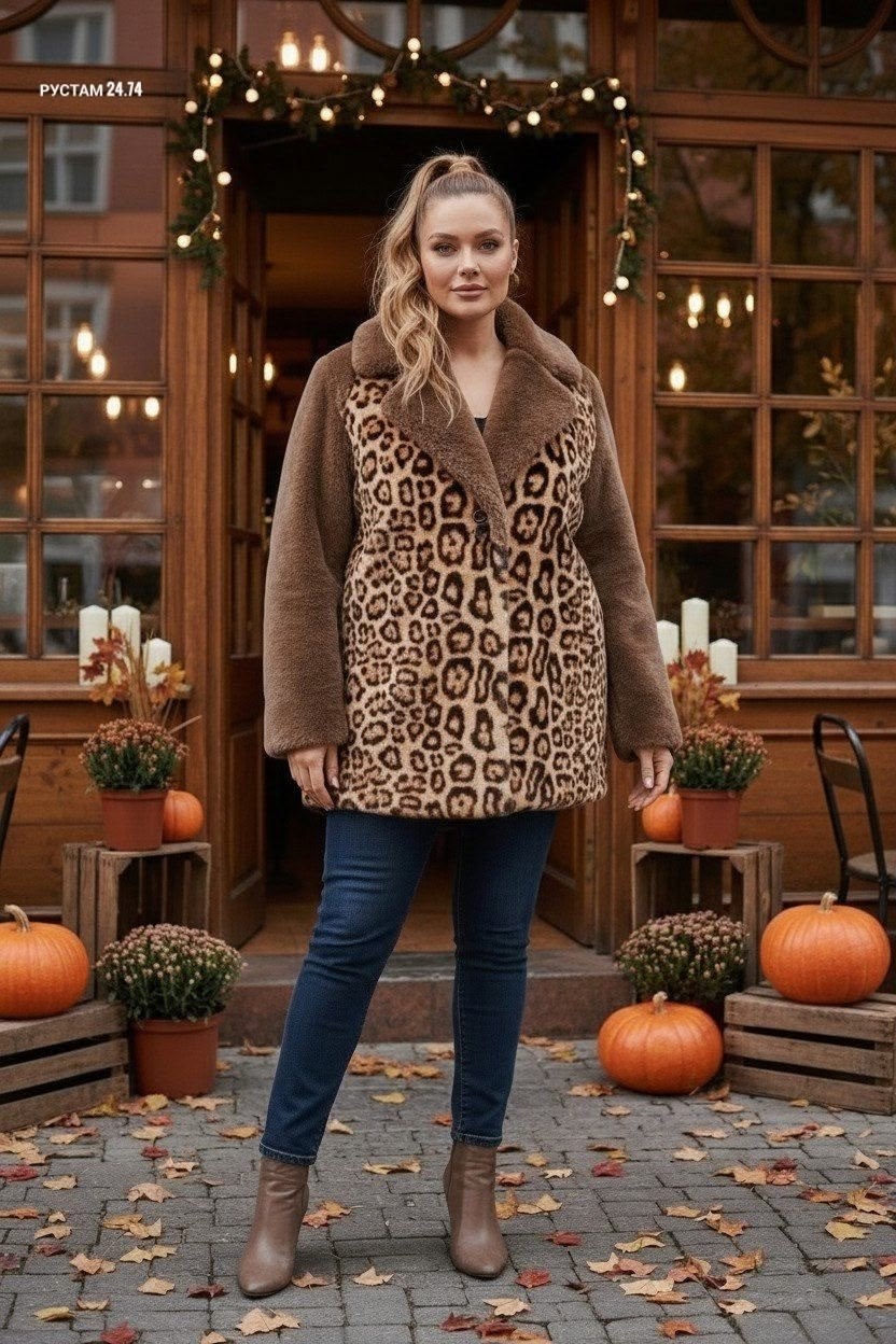 шуба леопардовая,женская шуба,шуба модная,шуба искусственная,леопардовая шуба из искусственного меха