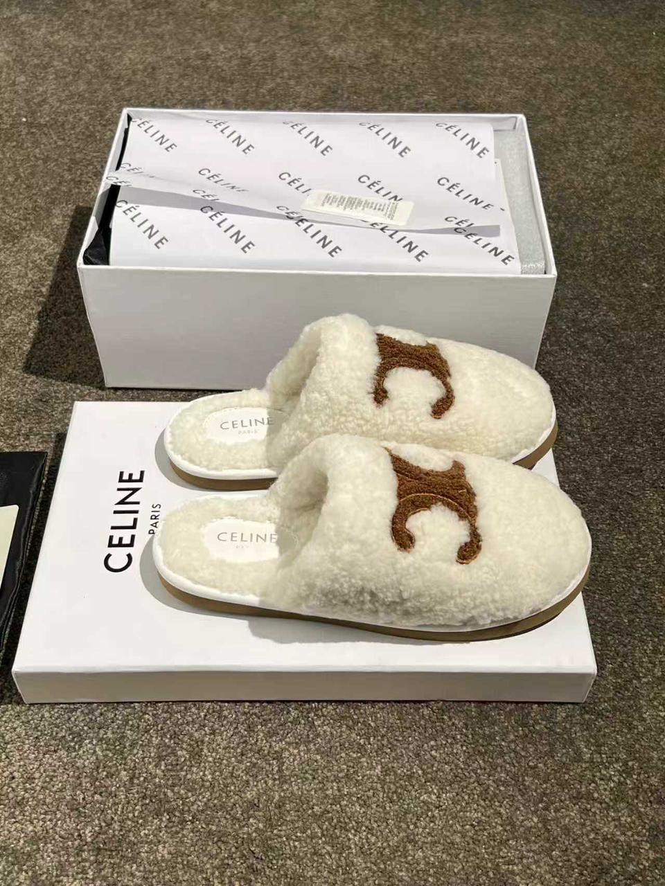 тапочки женские,тапочки celine,тапочки меховые,модные тапочки,тапки меховые