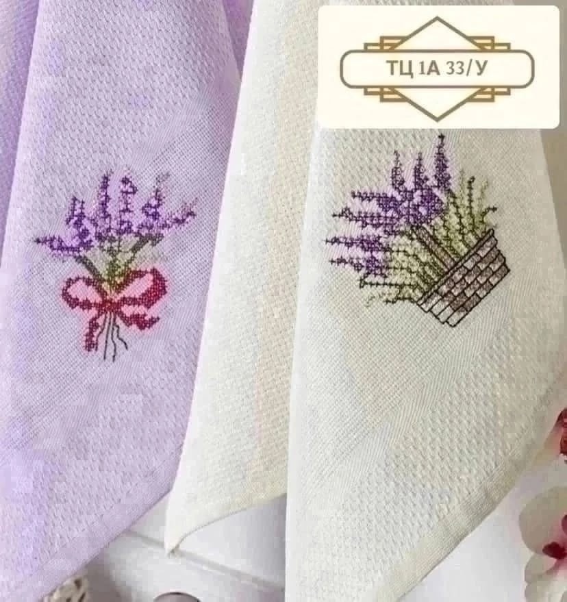 кухонное полотенце meteor lavanta цвет:лаванда-крем (40х60 см - 3 шт),набор кухонные полотенец,набор полотенец для кухни,полотенца для кухни,кухонные полотенца лаванда