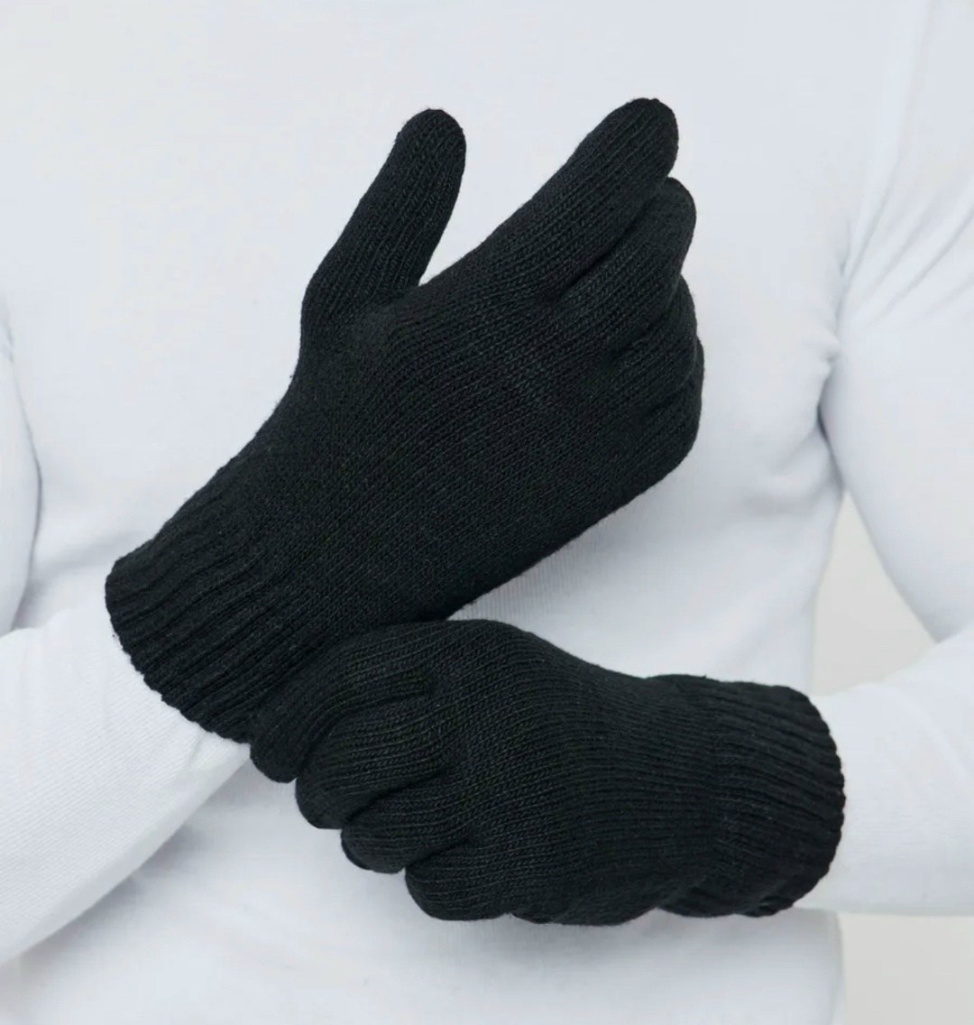 перчатки вязаные черные мужские,перчатки двойные,перчатки вязаные,перчатки двойные шерстяные,перчатки мужские