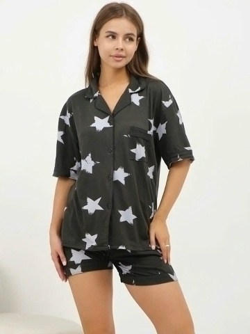 пижама с шортами и рубашкой,пижама женская с рубашкой,женский пижама,пижама с шортами,пижамы женская с шортами