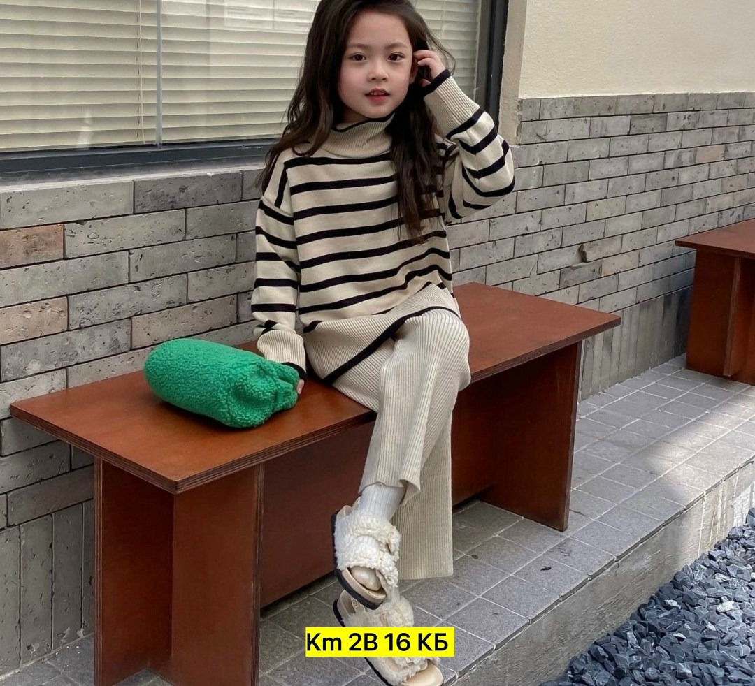 свитер для девочек,трикотажные костюмы,одежда для девочки,корейские стиль,свитер в полоску для девочек