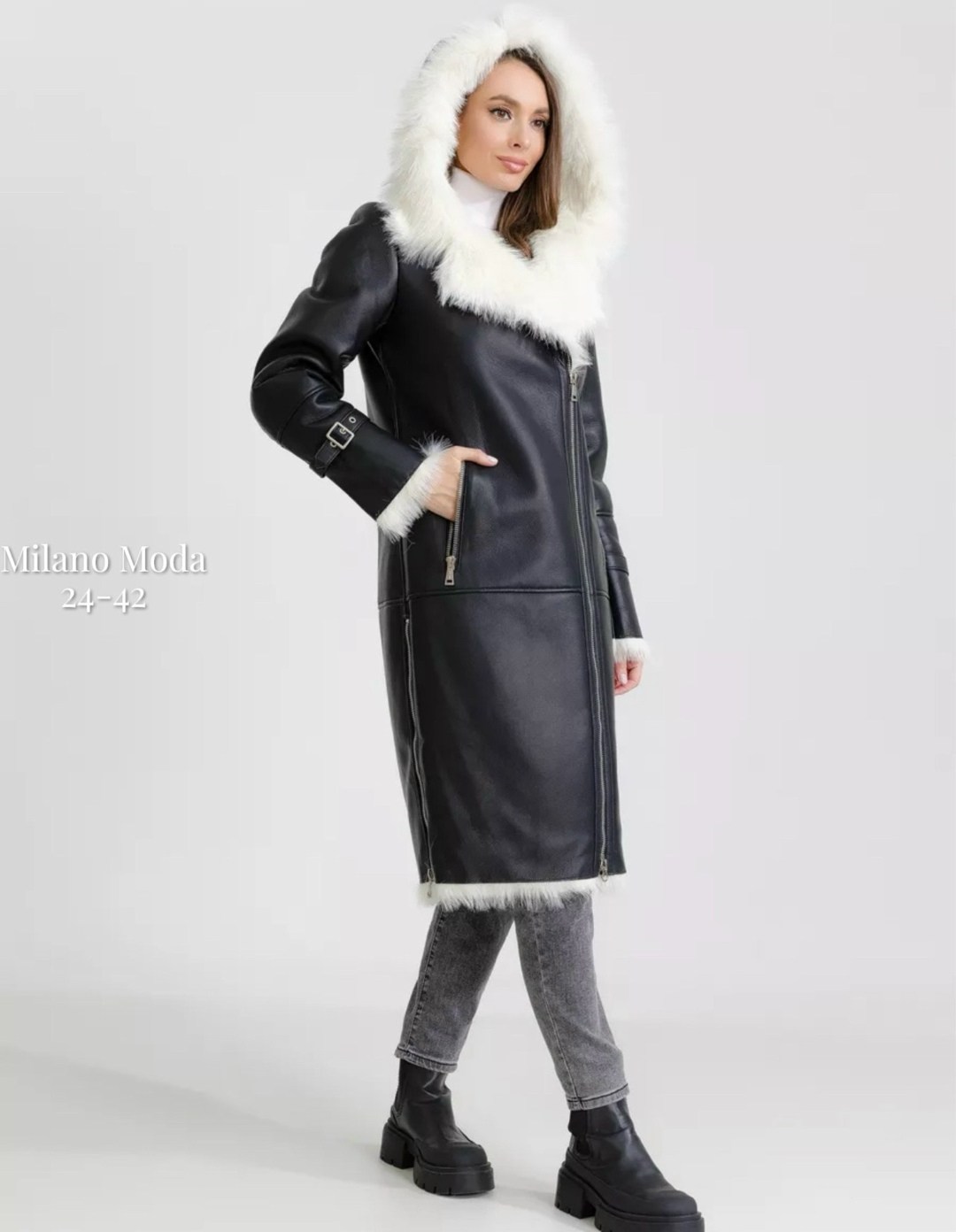 женская дубленка,дубленка зимняя с капюшоном удлиненная,дубленка зимняя женская,дубленка удлиненная,черная дубленка