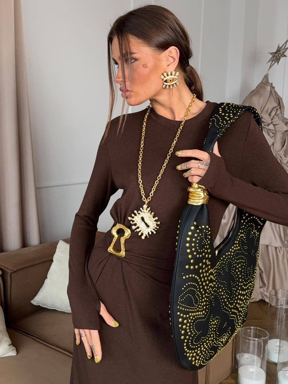 шерстяное платье,модное платье,элегантные образы,вязаное платье,платье длинное