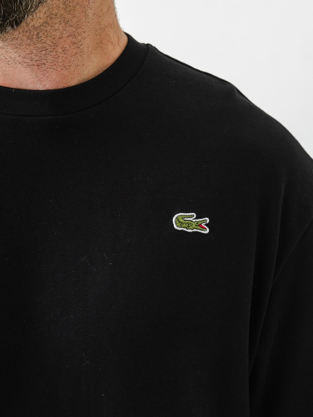 свитшот лакост мужской черный,лонгслив лакост мужской,лонгслив lacoste,свитеры мужские,свитшот мужская