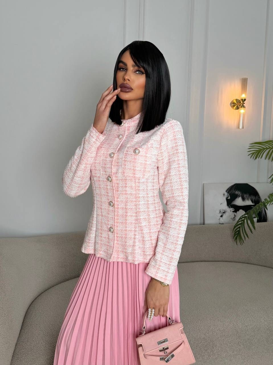 плиссированная юбка,плиссе юбка,серая плиссированная юбка,костюм с юбкой плиссе,плиссированная юбка с жакетом