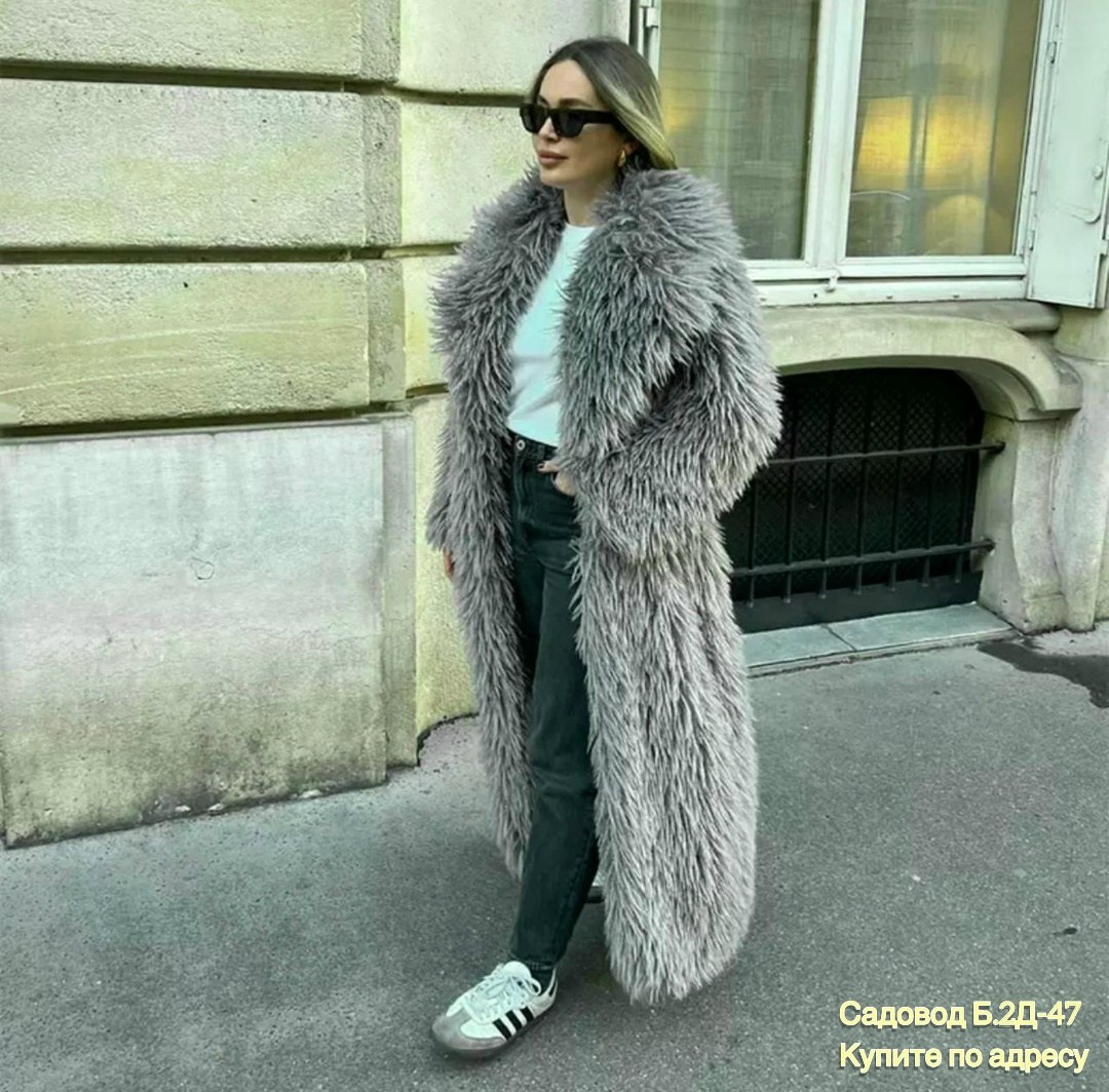 пальто модное,зимнее длинное пальто,удлиненное пальто,пальто из искусственного меха,меховое пальто