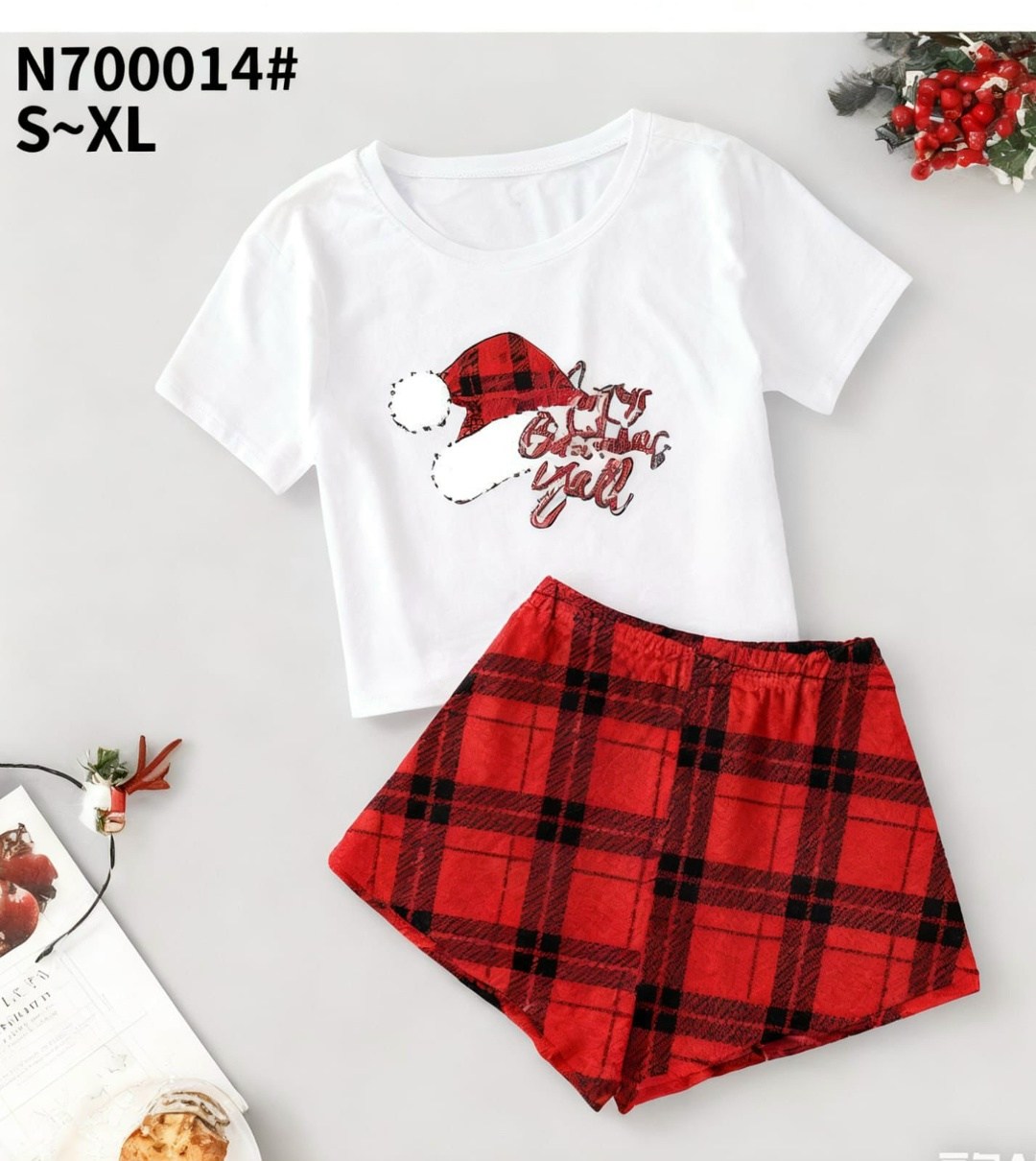 новогодняя пижама женская,пижамы женская с шортами,пижама новогодняя,пижамы женски,пижама женская футболка и шорты