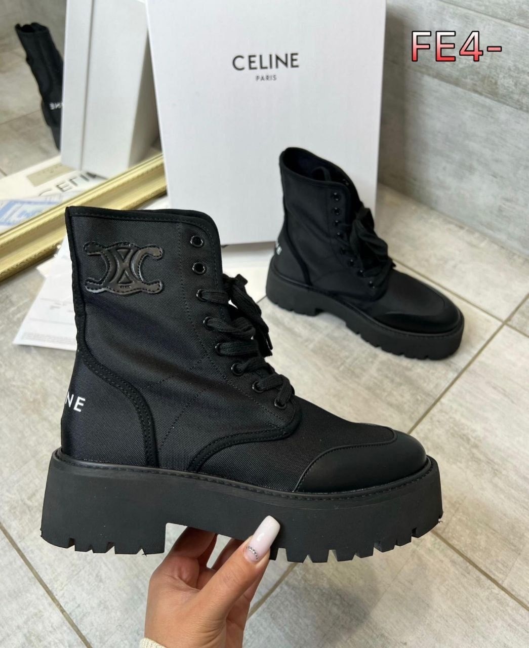 ботинки celine,,ботинки женские celine,женские ботинки,ботинки celine женские на шнуровке