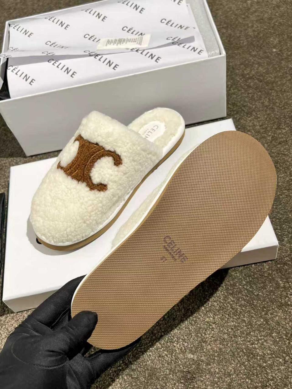 тапочки женские,тапочки celine,тапочки меховые,модные тапочки,тапки меховые