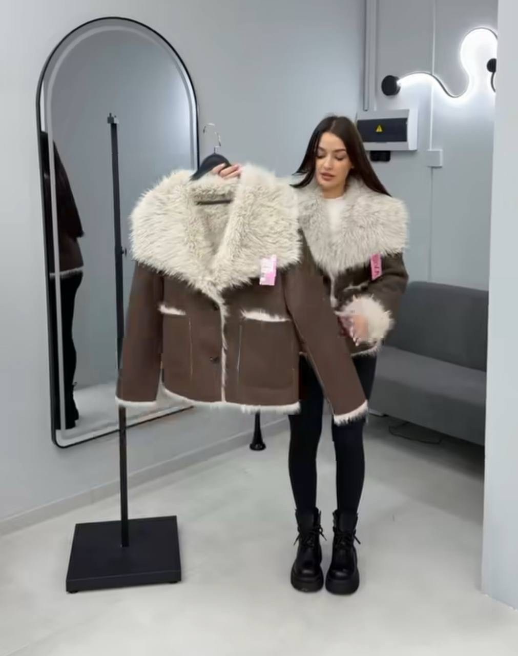 женская дубленка,зимняя дубленка,дубленка авиатор,модная куртка,стильная дубленка