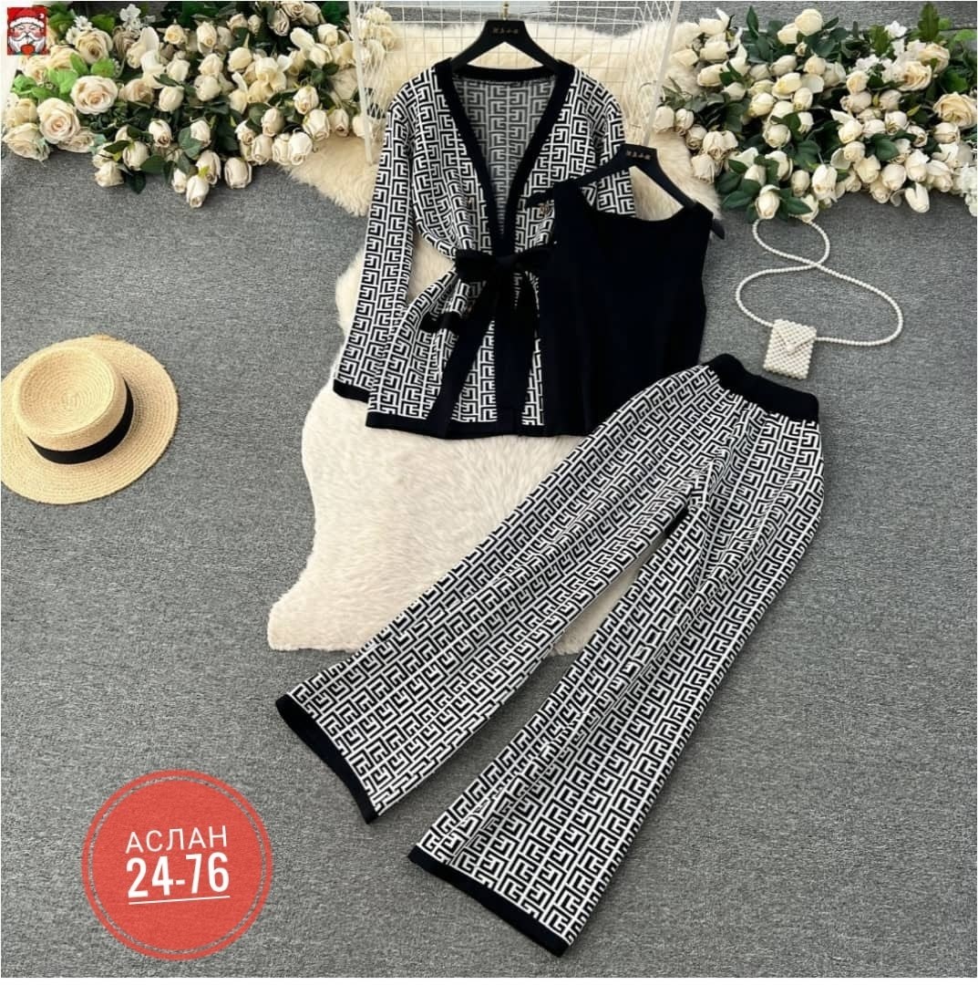 трикотажный комплект,женский трикотажный комплект,трикотажные костюмы,вязаные костюмы,женский трикотажный комплект из трех предметов