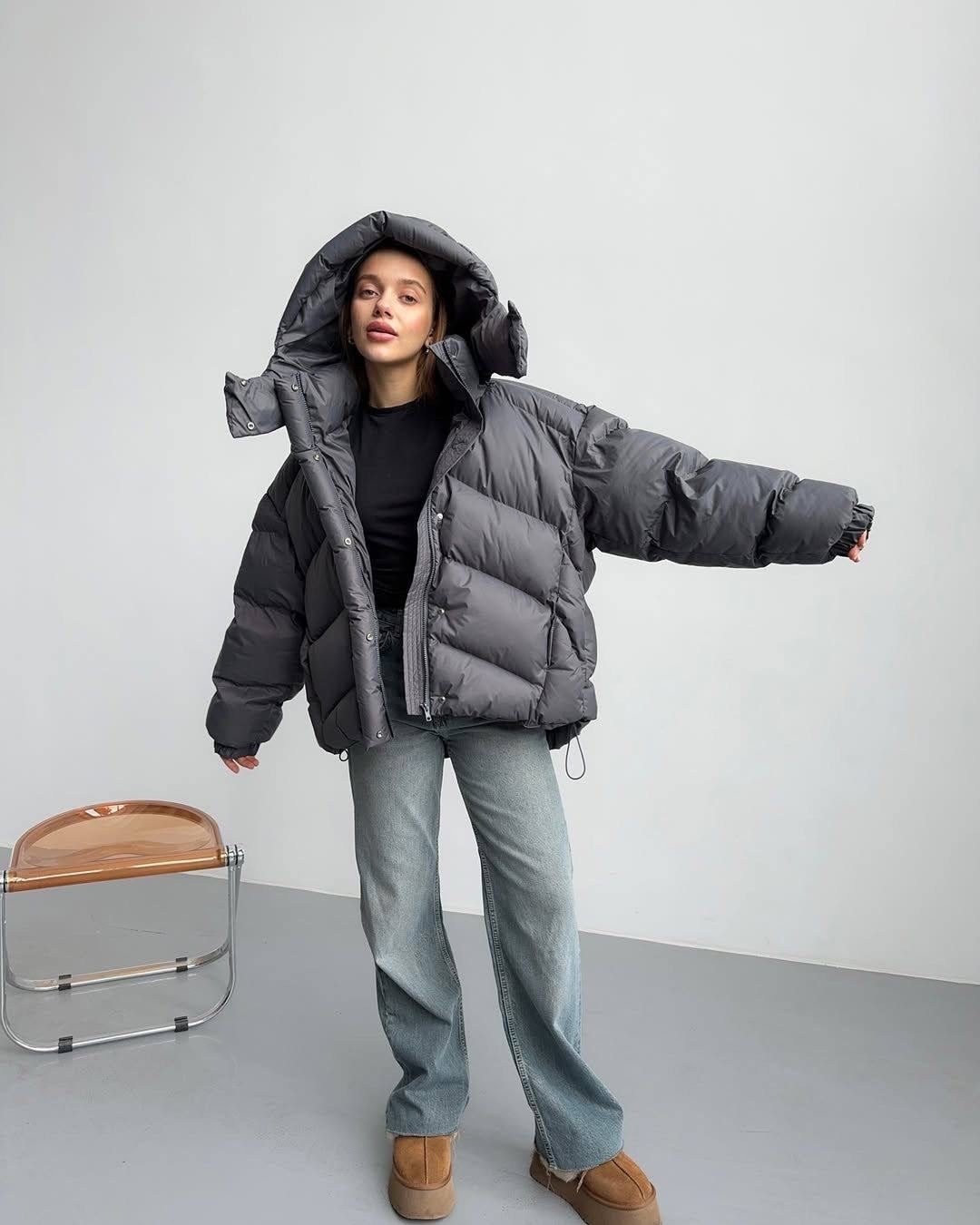 оверсайз куртка,куртка пуховик,объемный пуховик,короткий пуховик,оверсайз пуховик