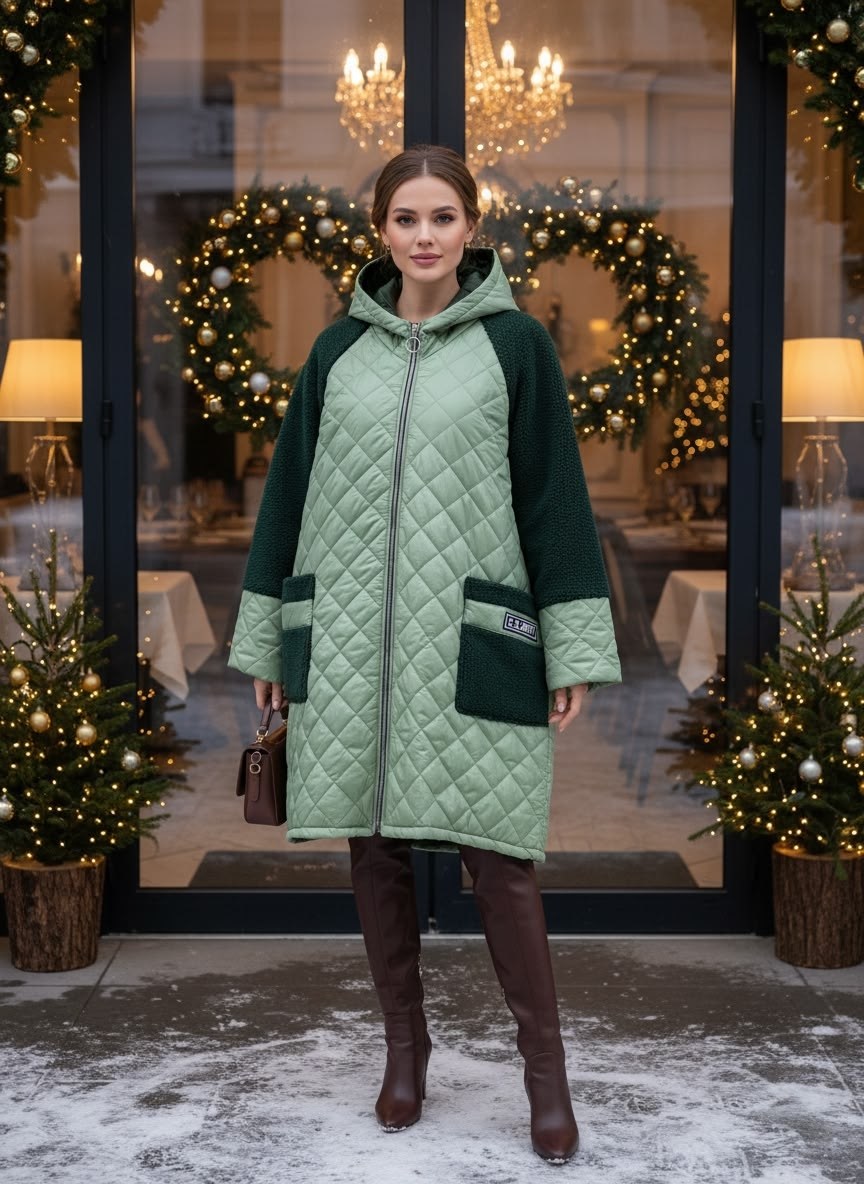 пальто комбинированное,пальто стеганое женское ланика,пальто стеганое женское,стильное пальто,стильные пуховики