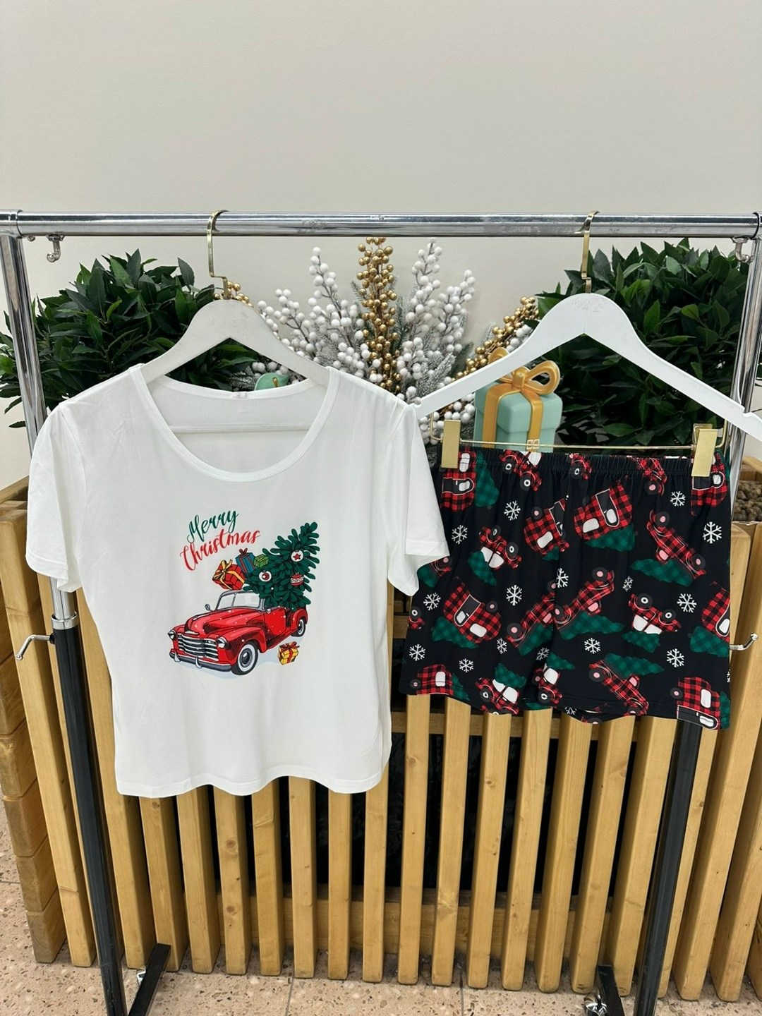 новогодняя пижама женская,пижамы женская с шортами,пижама новогодняя,пижамы женски,пижама женская футболка и шорты