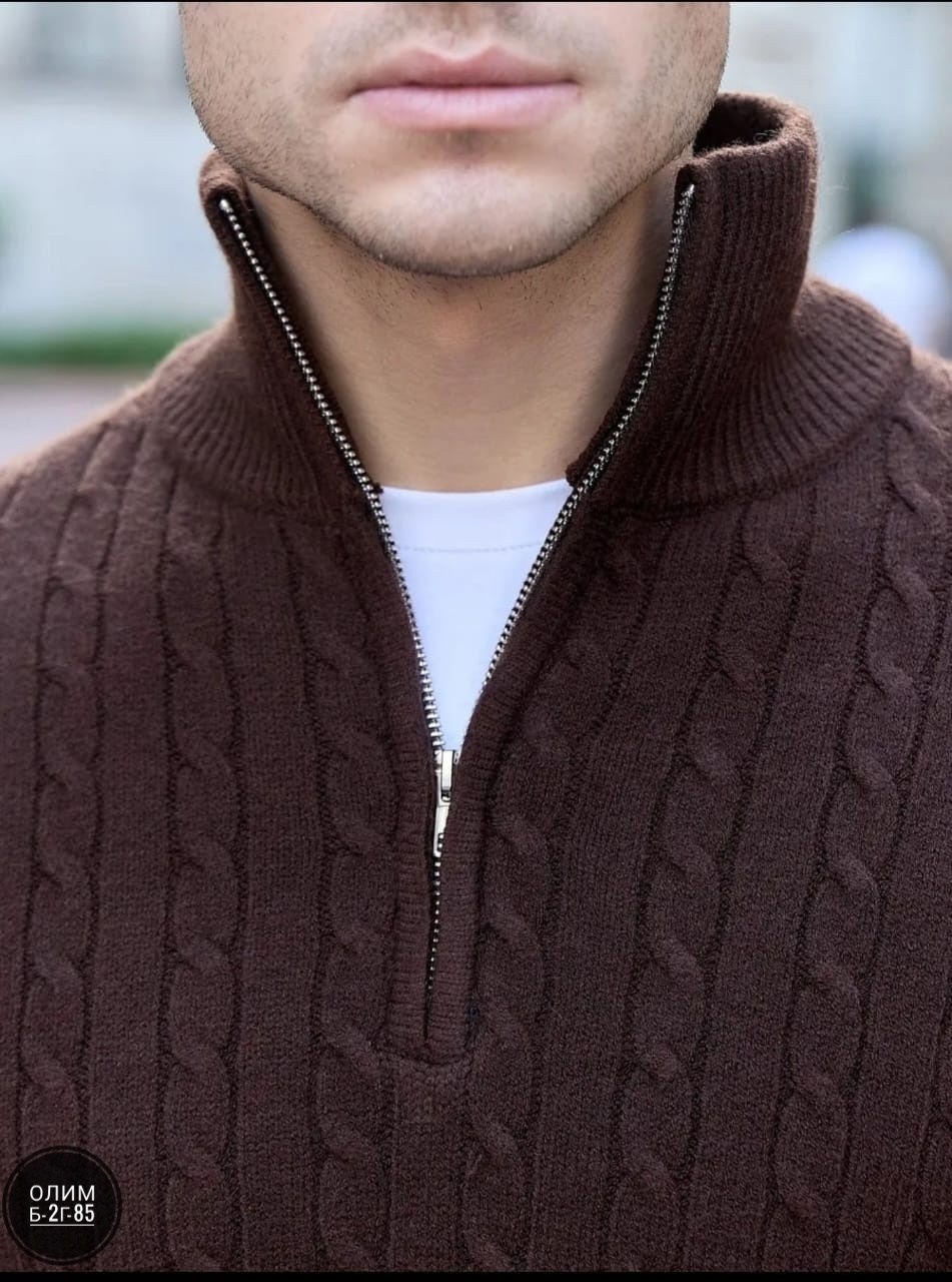 мужской джемпер свитер,свитеры мужские,свитер с воротником,мужские вязаные свитера,свитер на молнии с воротником