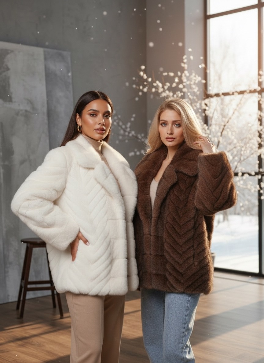 шуба женская,шуба из экомеха,шубка,полушубок из норки,норковая шуба