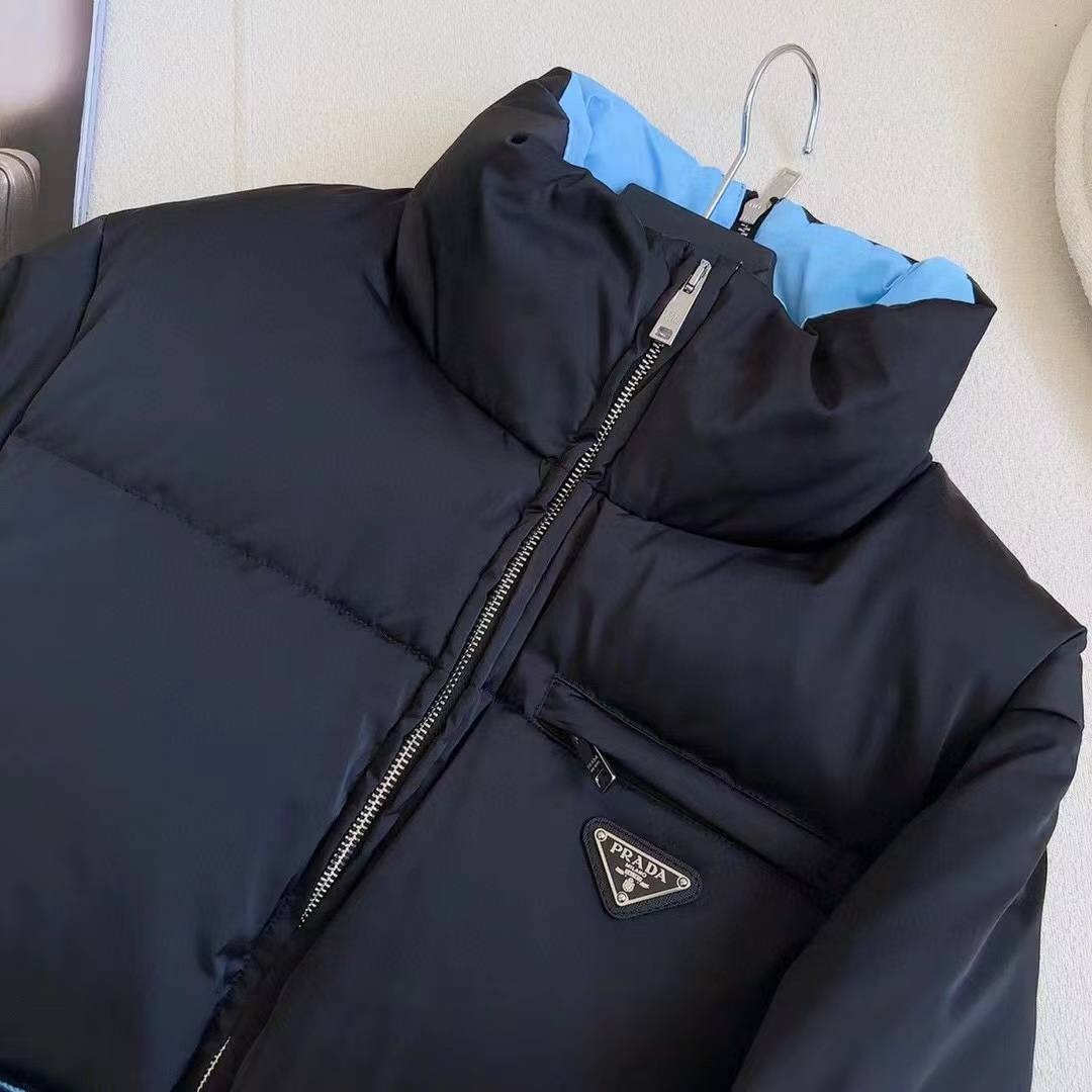 пуховик для женщин,пуховик двусторонний,черный пуховик,пуховик,пуховик прада
