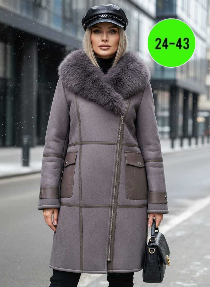дубленка женская,дубленка женская из натуральной овчины,дубленка зимняя,дубленка с мехом,серая дубленка