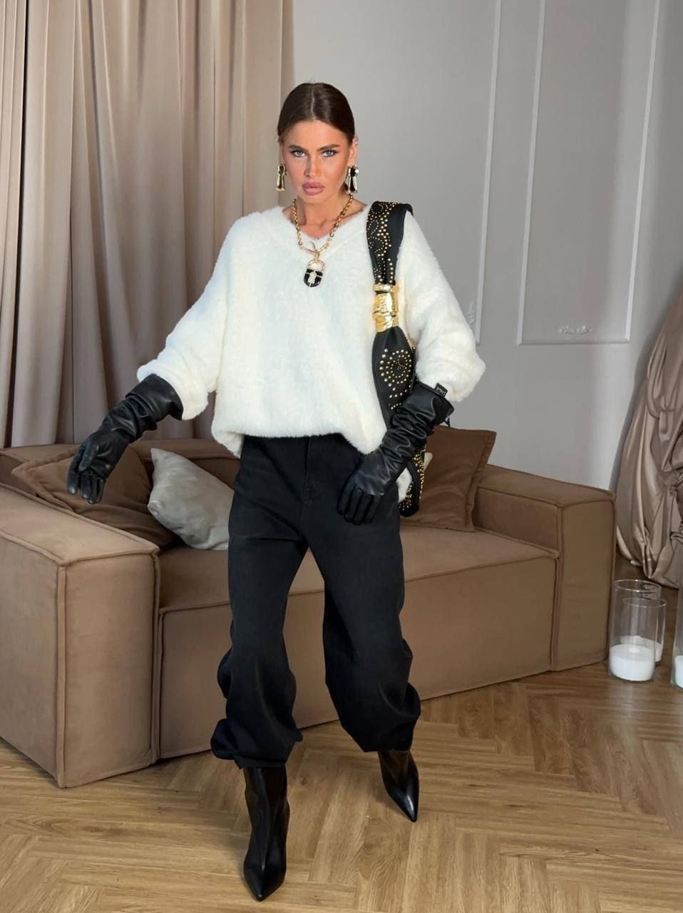 свитеры модные,вязаный свитер,элегантные образы,женский свитер