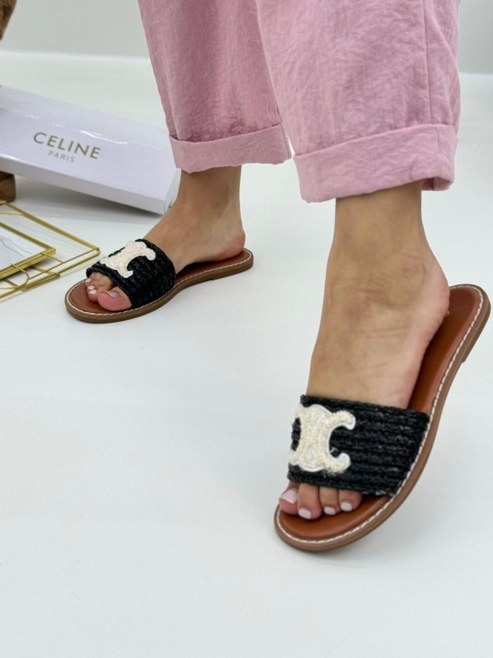 ,шлепанцы celine,шлепанцы женские,шлепки селин,шлепки женские
