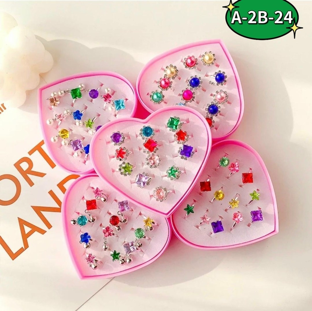 кольца детские,детские колечки,набор колечек для девочки,кольца для девочек,набор детских колечек