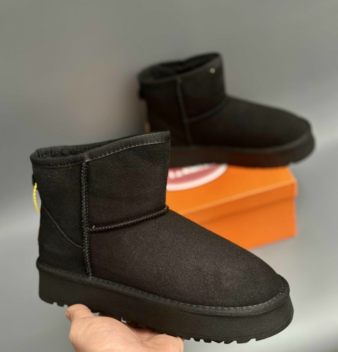 женские угги, угги черный из материи,,ugg classic mini black,угги ugg classic mini